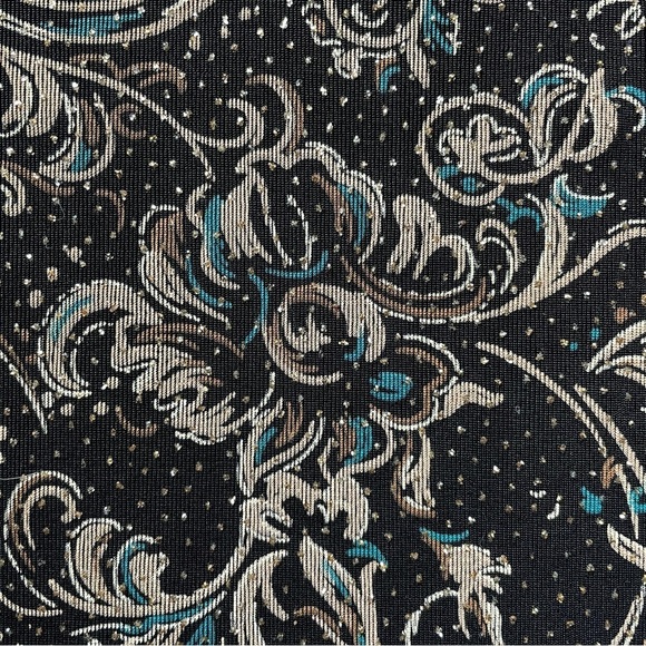 Alex Evenings formal Jacket Open front Black floral Size XL Metallic stretch - Picture 7 of 10